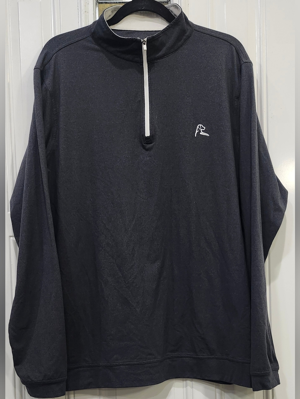 Rhoback Grey 1/4 Zip Pullover Shirt Stretch Performance Golf Mock Neck Men's XXL